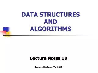 DATA STRUCTURES AND ALGORITHMS