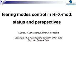 Tearing modes control in RFX-mod: status and perspectives