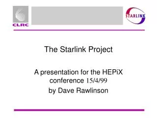 The Starlink Project