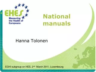 National manuals