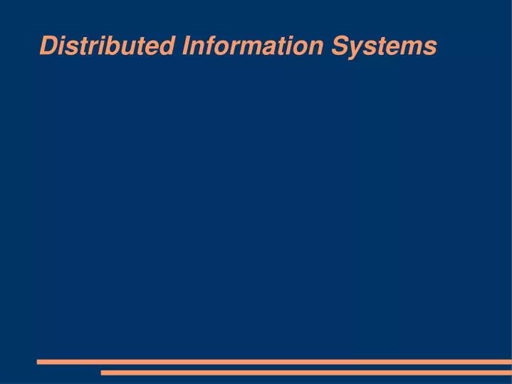 distributed information systems