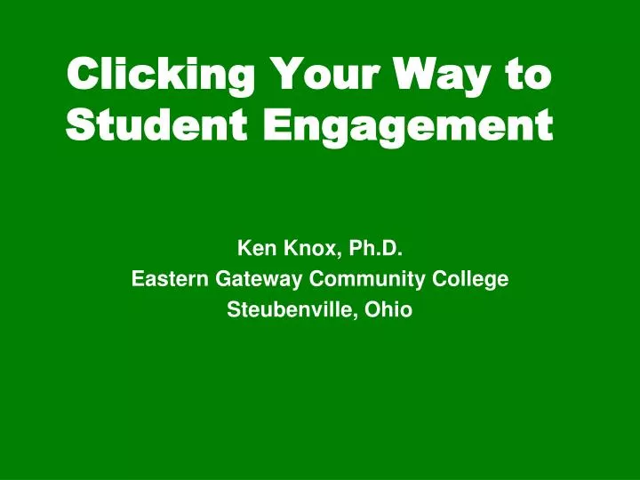 clicking your way to student engagement