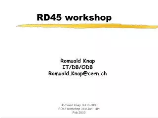 RD45 workshop