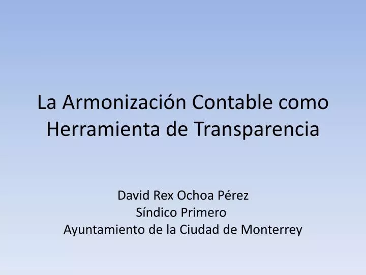 la armonizaci n contable como herramienta de transparencia