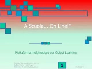 a scuola on line