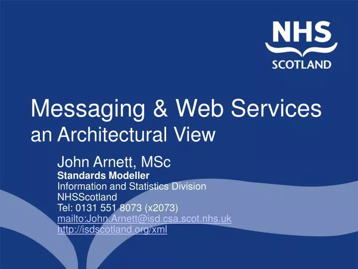 messaging web services an architectural view