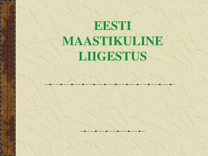 eesti maastikuline liigestus