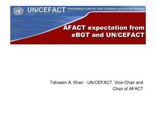 AFACT expectation from eBGT and UN/CEFACT