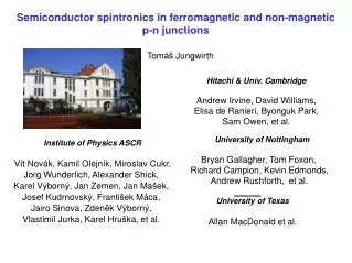 Semiconductor spintronics in ferromagnetic and non-magnetic p-n junctions
