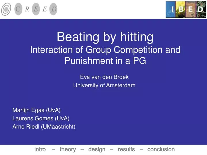 beating by hitting interaction of group competition and punishment in a pg