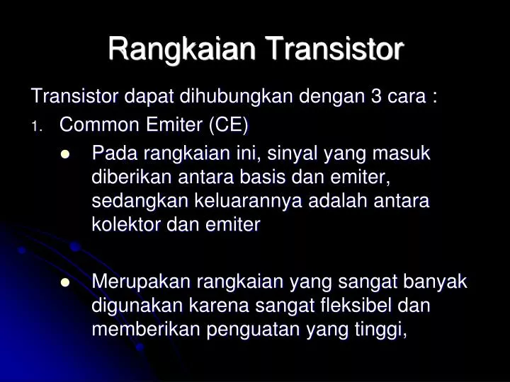 rangkaian transistor