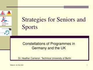 Strategies for Seniors and Sports