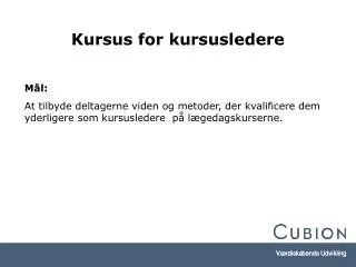 kursus for kursusledere