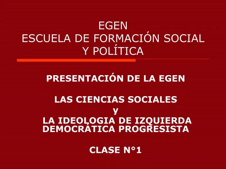 egen escuela de formaci n social y pol tica