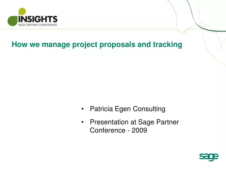 how we manage project proposals and tracking