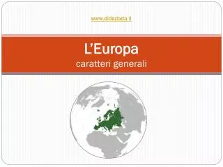 l europa caratteri generali