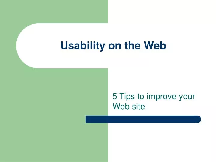 usability on the web