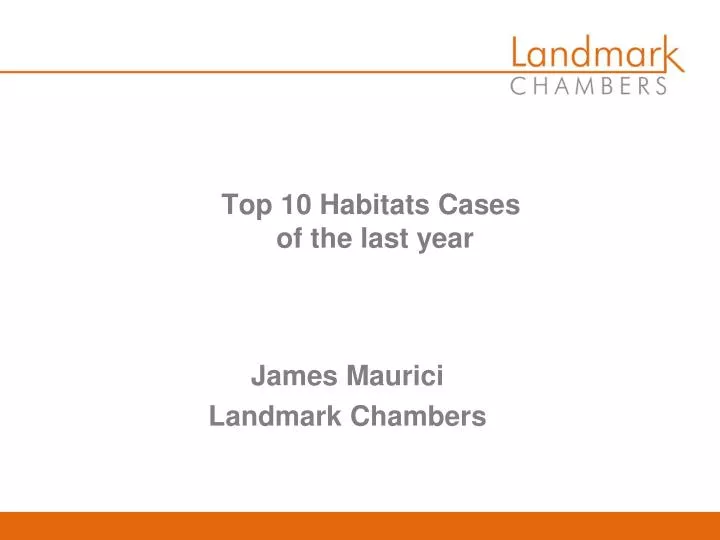 top 10 habitats cases of the last year