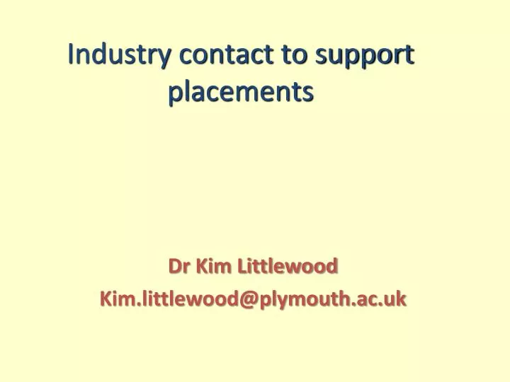 dr kim littlewood kim littlewood@plymouth ac uk
