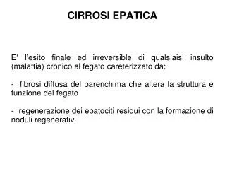 cirrosi epatica