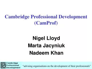 Cambridge Professional Development (CamProf)