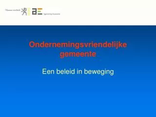 ondernemingsvriendelijke gemeente