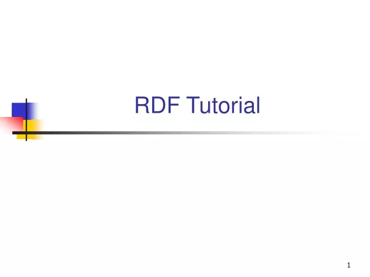 rdf tutorial