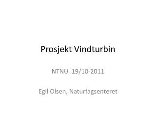 prosjekt vindturbin