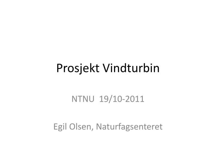 prosjekt vindturbin