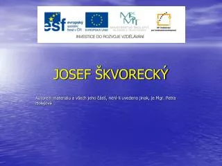 josef kvoreck