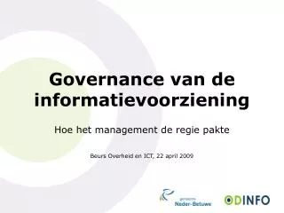 governance van de informatievoorziening