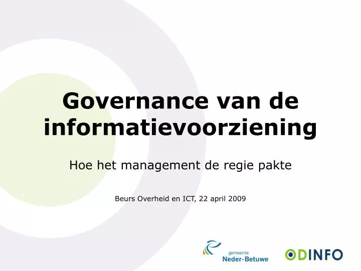 governance van de informatievoorziening