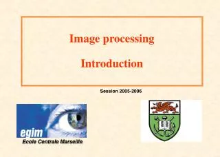 Image processing Introduction