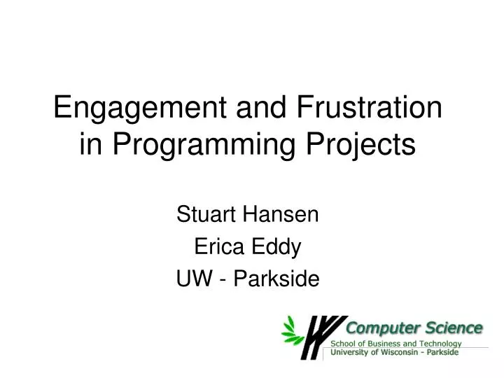 engagement and frustration in programming projects