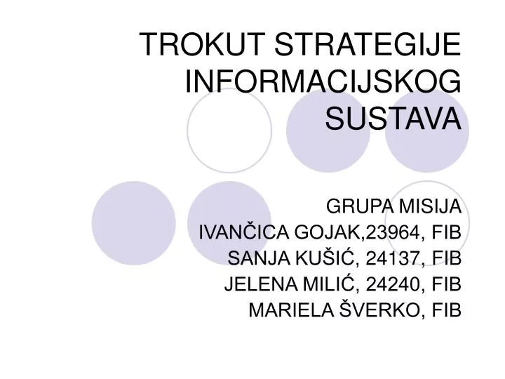 trokut strategije informacijskog sustava
