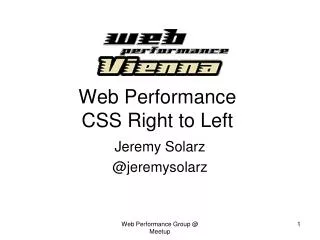 Web Performance CSS Right to Left