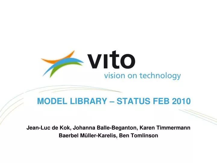 model library status feb 2010