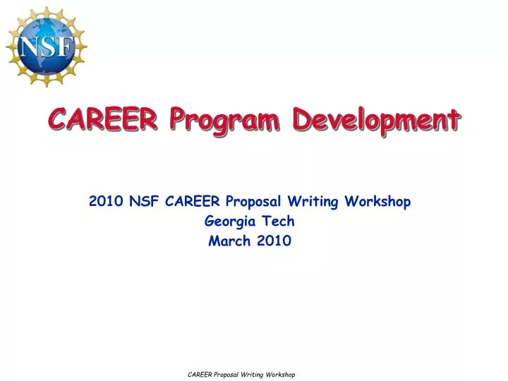 career program development