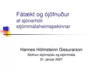 F átækt og ójöfnuður af sjónarhóli stjórnmálaheimspekinnar