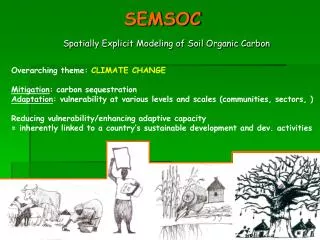 SEMSOC Spatially Explicit Modeling of Soil Organic Carbon