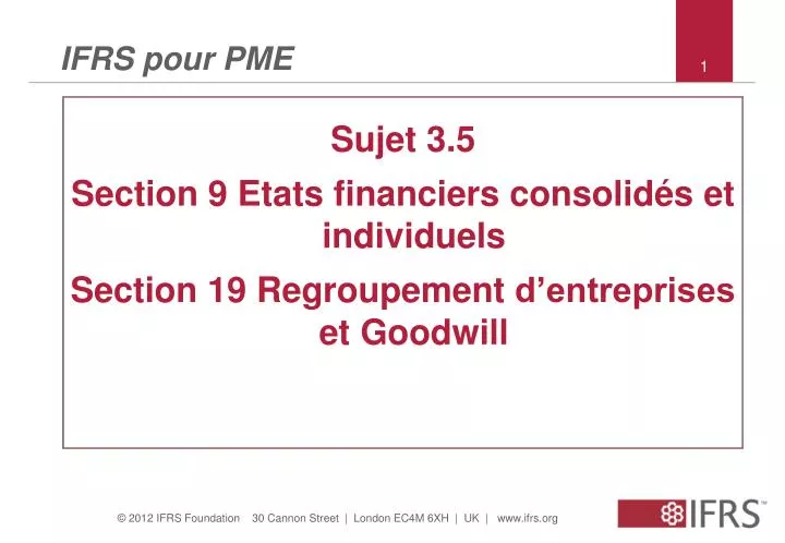 ifrs pour pme