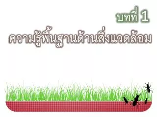 บทที่ 1