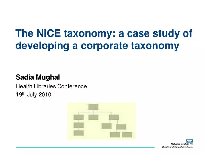 the nice taxonomy a case study of developing a corporate taxonomy