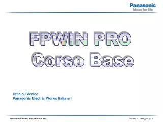 ufficio tecnico panasonic electric works italia srl