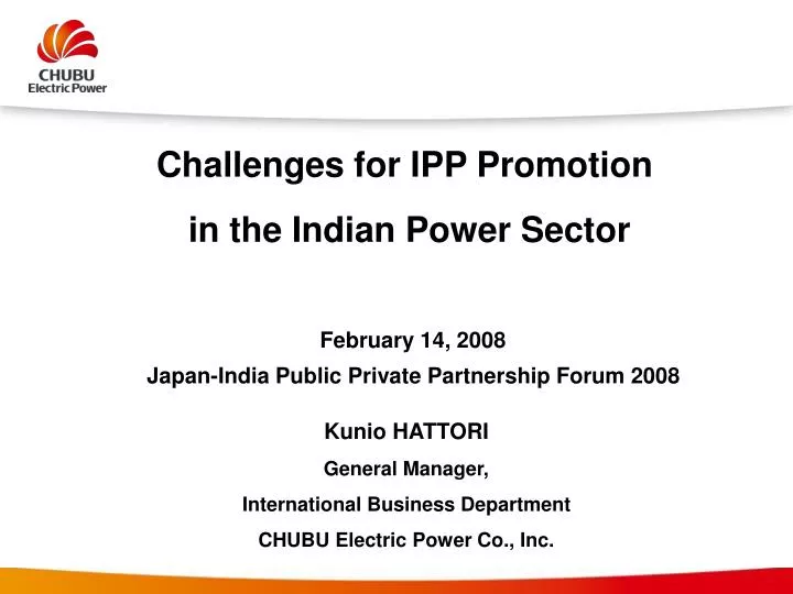 challenges for ipp promotion in the indian power sector