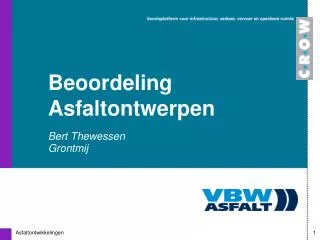 beoordeling asfaltontwerpen