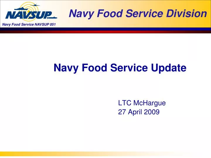navy food service division