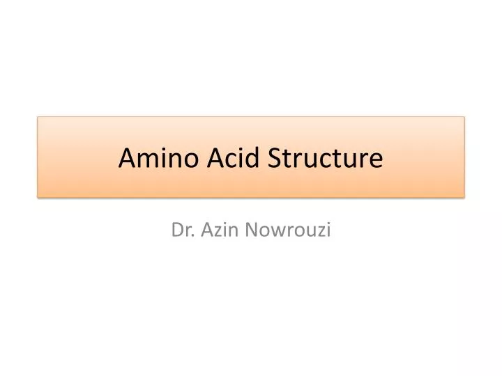amino acid structure