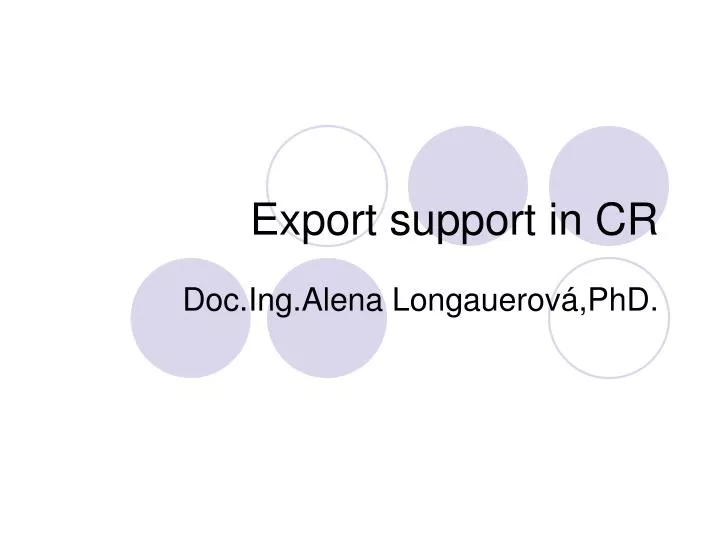 export support in cr