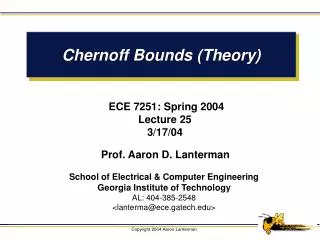 Chernoff Bounds (Theory)